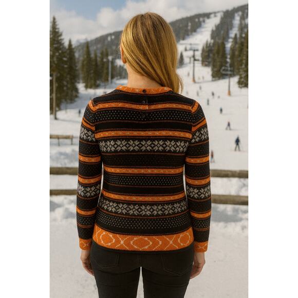 J. Crew Women’s Nordic Faire Isle Wool Blend Sweater Sz. M - Picture 2 of 6